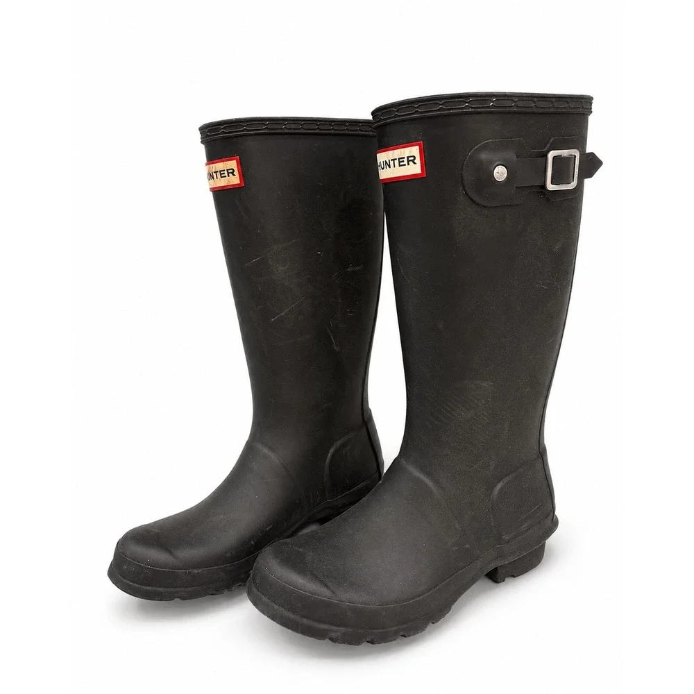 Hunter Original Kids Black Rain Boots US 2B/3G EU 33 UK 1 Waterproof Matte
